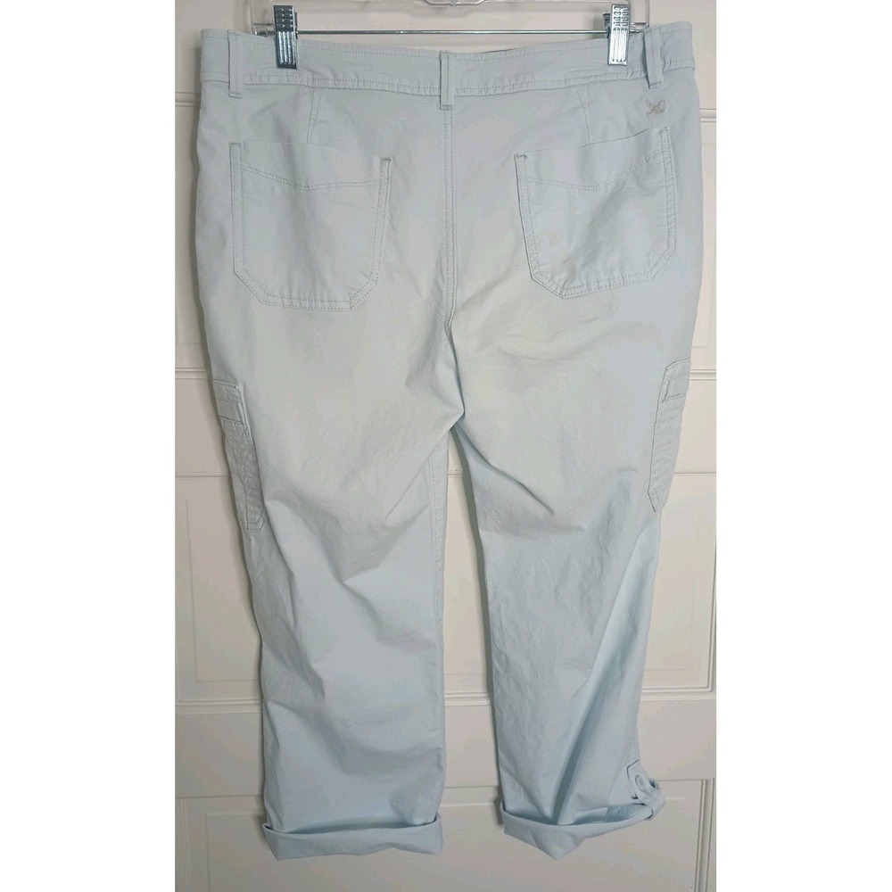 Eddie Bauer Women's Ripstop Cargo Roll Tab Hiking Pants Size 10 Light Blue Camp - Picture 15 of 16